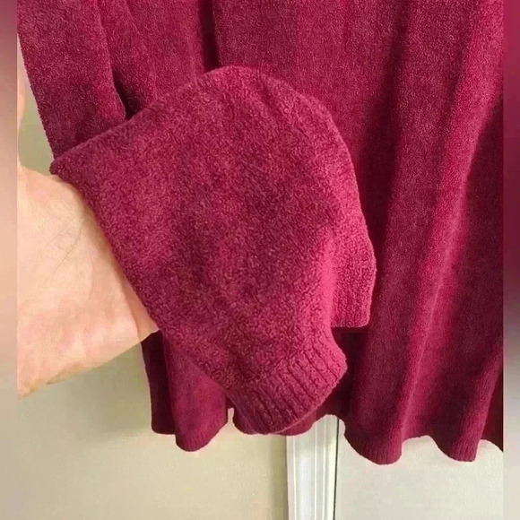 J jill sweater crewneck pullover burgundy long line XL Petite - Picture 2 of 5